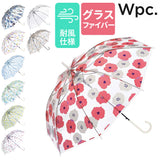 wpc 傘 ビニール傘 通販 レディース ジャンプ 透明 耐風 長傘 雨傘 ジャンプ傘 オシャレ 大人 かわいい 北欧 グラスファイバー 丈夫 60cm 60センチ 通勤 通学 長く使えるビニール傘