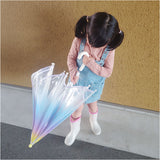 WPC. ワールドパーティ アンブレラ 50cm 通販 雨傘 長傘 ビニール傘 手開き 透明 グラデーション 安心 安全 開閉しやすい フラワーフェアリー 男の子 女の子 ガールズ おしゃれ 可愛い