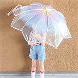 WPC. ワールドパーティ アンブレラ 50cm 通販 雨傘 長傘 ビニール傘 手開き 透明 グラデーション 安心 安全 開閉しやすい フラワーフェアリー 男の子 女の子 ガールズ おしゃれ 可愛い