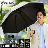 Wpc.IZA 男の晴雨兼用傘 長傘 通販 日傘 完全遮光 晴雨兼用 遮熱 メンズ 撥水 日焼け対策 紫外線対策 大きい 傘 オフィス ビジネス カサ かさ 遮光 アウトドア レジャー 夏 梅雨