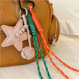 バッグチャーム パラコード 通販 キーホルダー バッグ チャーム バッグアクセサリー キーリング 韓国チャーム ストラップ レディース バッグにつける アクセサリー カラビナ ハート 星