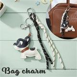 バッグチャーム 犬 通販 ドッグチャーム バッグ チャーム バッグアクセサリー いぬ キーホルダー dog キーリング 韓国チャーム ストラップ パラコード レディース バッグにつける