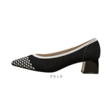 ニットパンプス ヒール 通販 パンプス ニット ローヒールパンプス ポインテッドトゥパンプス 靴 クツ くつ レディース 通学 太いヒール 太ヒール 可愛い 上品 大人 きれいめ 婦人靴 軽量