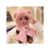 レディース フード付きマフラー 通販 マフラー 帽子 フード付き ネックウォーマー かわいい おしゃれ 帽子マフラー 防寒対策 冷え対策 暖かい 手袋 防寒 防風 保温 寒さ対策 女性 保温性