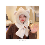 レディース フード付きマフラー 通販 マフラー 帽子 フード付き ネックウォーマー かわいい おしゃれ 帽子マフラー 防寒対策 冷え対策 暖かい 手袋 防寒 防風 保温 寒さ対策 女性 保温性