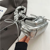 ショルダーバッグ ギャザー リボン レディース 通販 ショルダーバック ショルダー 肩掛け ななめ掛け 斜めかけ ななめかけ レディースバッグ レディースバック バッグ バック カバン