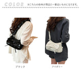 ショルダーバッグ ギャザー リボン レディース 通販 ショルダーバック ショルダー 肩掛け ななめ掛け 斜めかけ ななめかけ レディースバッグ レディースバック バッグ バック カバン