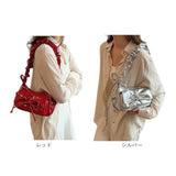 ショルダーバッグ ギャザー リボン レディース 通販 ショルダーバック ショルダー 肩掛け ななめ掛け 斜めかけ ななめかけ レディースバッグ レディースバック バッグ バック カバン