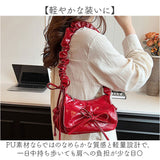 ショルダーバッグ ギャザー リボン レディース 通販 ショルダーバック ショルダー 肩掛け ななめ掛け 斜めかけ ななめかけ レディースバッグ レディースバック バッグ バック カバン