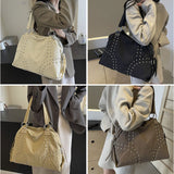 トートバッグ ショルダーバッグ 通販 レディース トート 大容量 肩掛け スタッズ ショルダー A4 大きめ バッグ バック 旅行バッグ トラベル ビジネス オフィス 通勤バッグ カジュアル