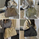 トートバッグ ショルダーバッグ 通販 レディース トート 大容量 肩掛け スタッズ ショルダー A4 大きめ バッグ バック 旅行バッグ トラベル ビジネス オフィス 通勤バッグ カジュアル