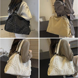 トートバッグ ショルダーバッグ 通販 レディース トート 大容量 肩掛け スタッズ ショルダー A4 大きめ バッグ バック 旅行バッグ トラベル ビジネス オフィス 通勤バッグ カジュアル