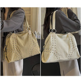 トートバッグ ショルダーバッグ 通販 レディース トート 大容量 肩掛け スタッズ ショルダー A4 大きめ バッグ バック 旅行バッグ トラベル ビジネス オフィス 通勤バッグ カジュアル