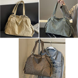 トートバッグ ショルダーバッグ 通販 レディース トート 大容量 肩掛け スタッズ ショルダー A4 大きめ バッグ バック 旅行バッグ トラベル ビジネス オフィス 通勤バッグ カジュアル