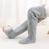 防寒グッズ 足 通販 足が出せるロングカバー ルームソックス もこもこ レッグウォーマー もこもこ靴下 あったかグッズ レッグウェア 暖かい 寒さ対策 冬 温かい 防寒 靴下 くつした