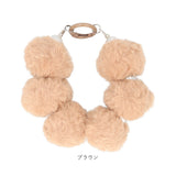 スマホ ストラップ ブレスレット 通販 スマホストラップ ハンドストラップ 手首 もこもこ モコモコ かわいい 可愛い ボンボン パール ビーズ アクセサリー スマートフォン 挟むだけ