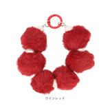 スマホ ストラップ ブレスレット 通販 スマホストラップ ハンドストラップ 手首 もこもこ モコモコ かわいい 可愛い ボンボン パール ビーズ アクセサリー スマートフォン 挟むだけ