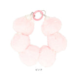 スマホ ストラップ ブレスレット 通販 スマホストラップ ハンドストラップ 手首 もこもこ モコモコ かわいい 可愛い ボンボン パール ビーズ アクセサリー スマートフォン 挟むだけ