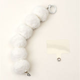 スマホ ストラップ ブレスレット 通販 スマホストラップ ハンドストラップ 手首 もこもこ モコモコ かわいい 可愛い ボンボン パール ビーズ アクセサリー スマートフォン 挟むだけ