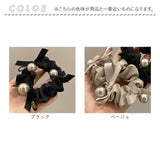 ヘアゴム 大人 パール リボン 通販 シュシュ 髪ゴム ヘア ゴム ヘアアクセサリー ヘアアクセ まとめ髪 髪留め レディース 大人っぽい 跡がつかない 痛くない 上品 高見え オフィス