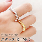 指輪 レディース リング 通販 スタッズリング ファッションリング アクセサリー レディースジュエリー レディースアクセサリー 存在感 シンプル カジュアル 女性 ギフト 贈り物 誕生日