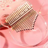 カリンバ 17キー 通販 楽器 音楽 親指ピアノ 指ピアノゆびピアノ アクリルカリンバ サムピアノ 子供 キッズ おしゃれ かわいい 使いやすい コンパクト 持ち運び かりんば 軽量 軽い