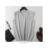 ニット ベスト メンズ Vネック 通販 ニットベスト チョッキ ウールベスト レイヤード 重ね着 ウール ポリエステル 春 秋 ノースリーブ 暖かい あたたかい あったか 無地 ナチュラル