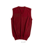 ニット ベスト メンズ Vネック 通販 ニットベスト チョッキ ウールベスト レイヤード 重ね着 ウール ポリエステル 春 秋 ノースリーブ 暖かい あたたかい あったか 無地 ナチュラル