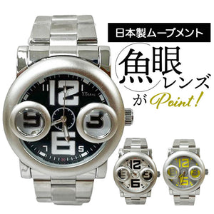 腕時計 メンズウォッチ 通販 リストウォッチ 時計 とけい 魚眼レンズのデザイン かわいい 可愛い アナログ クォーツ式 男女兼用 おしゃれ 男性 大人 かっこいい シンプル 文字盤 通勤