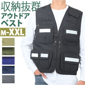 フィッシングベスト 登山 釣り ベスト メッシユ 通販 ジレ ジャケット 釣りベスト カメラマンベスト ワークベスト チョッキ 作業着 ワーク服 作業服 ジップアップ ポケット 速乾性 通気性