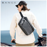 ボディバッグ メンズ かっこいい 通販 大きめ 大容量 BANGE ボディーバッグ ボディバック ショルダーバッグ メッセンジャーバッグ ワンショルダーバッグ リールキーホルダー付き 軽量