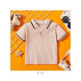 ポロシャツ 半袖 キッズ 通販 子供服 子ども トップス ポロ シャツ ポケット付き 無地 シンプル フォーマル 冠婚葬祭 男の子 女の子 スクールシャツ ライン入り 保育園 幼稚園 入園 入学