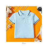 ポロシャツ 半袖 キッズ 通販 子供服 子ども トップス ポロ シャツ ポケット付き 無地 シンプル フォーマル 冠婚葬祭 男の子 女の子 スクールシャツ ライン入り 保育園 幼稚園 入園 入学