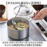 ヨシカワ 鍋 郷技 YJ3521 通販 日本製 燕三条 片手鍋 14cm ステンレス片手鍋 ステンレス鍋 なべ お鍋 14センチ ステンレス ミルクパン ソースパン ガス IH対応 フタ付き 蓋付き ブランド