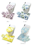 トイレマットセット 3点セット 通販 おしゃれ トイレカバーセット 花柄 フラワー フタカバー 蓋カバー スリッパ 洗える 洗濯可 丸洗い トイレタリー かわいい シンプル モダン