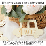 ベビー フォト グッズ 月齢 車 通販 ベビーマンスリーカード 月齢カード 月齢フォト 木製バナー レターバナー ニューボーンフォト 赤ちゃん 行事 出産祝い ギフト 写真 撮影 記念日