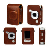 かわいい チェキ ケース 通販 instax mini LiPlay 専用ケース カメラケース 88×136cm レザー調 ストラップ付属 携帯 シンプル カバー 全面保護 収納ポーチ 可愛い オシャレ カメラバッグ