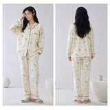 パジャマ レディース 綿100% 長袖 通販 ルームウェア 部屋着 上下セット 寝巻き 寝間着 寝巻 ねまき 長ズボン 上下 セット 前開き ウエストゴム パットつき パッド付き かわいい おしゃれ