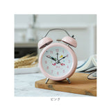 目覚まし時計 子供 女の子 アナログ 通販 目覚し時計 めざまし時計 置き時計 置時計 卓上時計 時計 とけい アラーム クロック おしゃれ かわいい ツインベル ナイトライト コンパクト