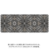 ヨコズナ キッチンマット 240cm 通販 クリアキッチンマット PVCマット 台所マット 防水 マット 拭ける おしゃれ 水洗い 240 センチ クリアタイプ 半透明 床傷防止 防炎効果 キッチン