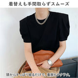 Tシャツ レディース パフスリーブ 半袖 通販 カットソー tシャツ ブラウス 五分袖 パフ袖 パフスリーブ ラウンドネック 無地 ゆったり 体型カバー きれいめ 上品 カジュアル コットン 綿