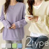 トレーナー レディース 通販 スウェット スエット シャツ プルオーバー トップス 無地 シンプル 長袖 ゆったり 大きめ オーバーサイズ ドロップショルダー デイリー 普段着 カジュアル