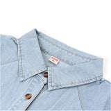 デニムシャツ レディース 通販 長袖 トップス ウエスタン シャツ ダンガリーシャツ デニム オシャレ おしゃれ 可愛い かわいい 無地 長そで きれいめ カジュアル レディースシャツ 着回し