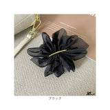 バレッタ 大きめ 通販 シフォンバレッタ ヘアアクセサリー レディースヘアアレンジ 大人可愛い ヘアクリップ まとめ髪 上品清楚 髪飾り 普段使い 通勤 通学 結婚式 二次会 髪留め