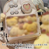 痛バッグ おしゃれ 通販 リュック 痛バック リュックサック バックパック クリアバッグ ビニールバッグ 透明 ぬいぐるみ 缶バッチ 推し活 バッグ 大きめ バック ビニールバック 収納