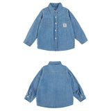 キッズ デニムシャツ 男の子 通販 子供服 長袖 デニム 長袖シャツ 女の子 子ども服 キッズ服 カジュアル トップス シンプル おしゃれ カジュアルシャツ アウター キッズシャツ ゆったり