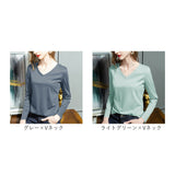 長袖tシャツ レディース シンプル 通販 トップス カットソー プルオーバー インナーウェア ロングＴシャツ Vネック クルーネック 長袖シャツ 長袖 ながそで 無地 重ね着 スタイリッシュ