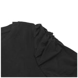 長袖tシャツ レディース おしゃれ 通販 トップス ラウンドネック カットソー パフスリープ ロングＴシャツ プルオーバー 長袖 ながそで 長袖シャツ シャツ 綿 無地 かわいい