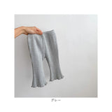 キッズ ベビー パンツ ボトムス 通販 子ども こども 女の子 プリーツ フレア ズボン コットン 綿 子供服 長ズボン ロングパンツ ガールズ やわらかい 部屋着 ルームウェア カジュアル
