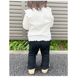 キッズ ベビー パンツ ボトムス 通販 子ども こども 女の子 プリーツ フレア ズボン コットン 綿 子供服 長ズボン ロングパンツ ガールズ やわらかい 部屋着 ルームウェア カジュアル